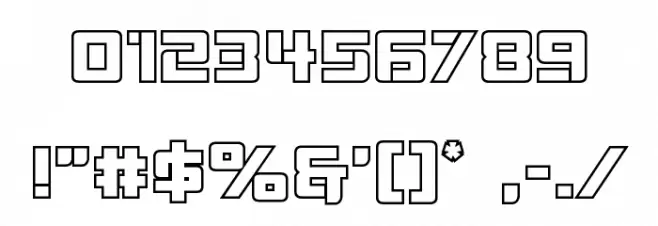 Viking Squad Outline Font OTHER CHARS