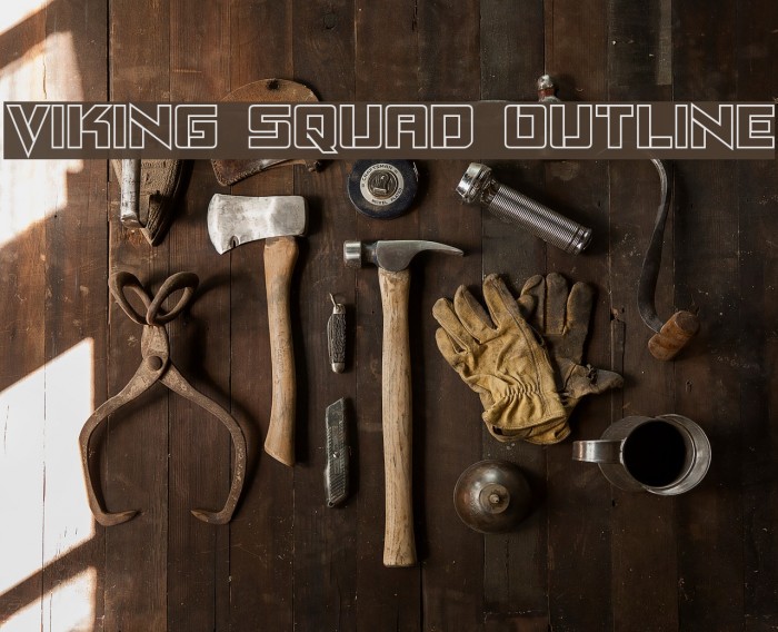 Viking Squad Outline Font examples
