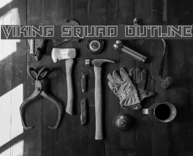 Viking Squad Outline Font examples