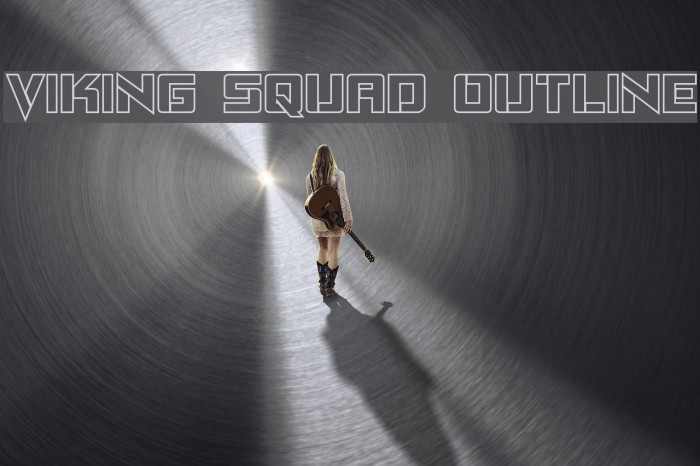 Viking Squad Outline Font examples
