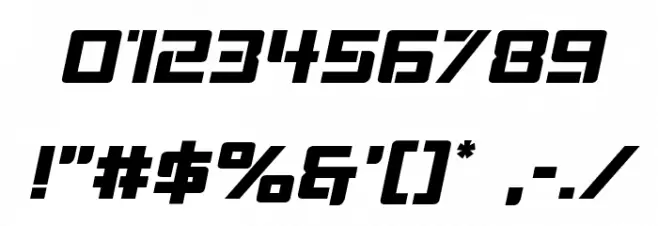 Viking Squad Semi-Italic Font OTHER CHARS