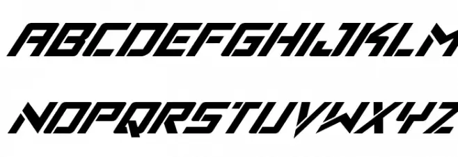 Viking Squad Super-Italic Caratteri MINUSCOLO