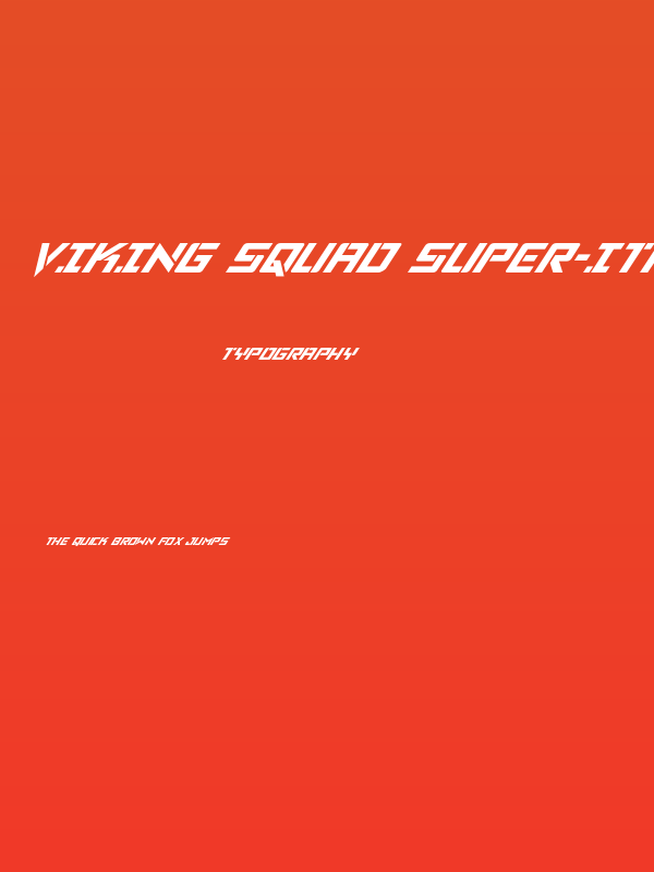 Viking Squad Super-Italic Poster