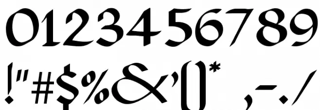 Viking Font Alte caractere