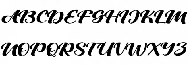 Viksi Script フォント 大文字