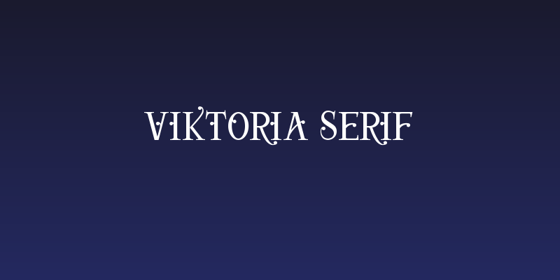 Viktoria Serif Social Header