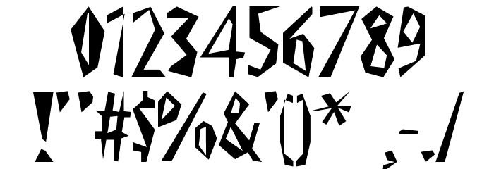 Viktors Littl Creepy Horror Font OTHER CHARS