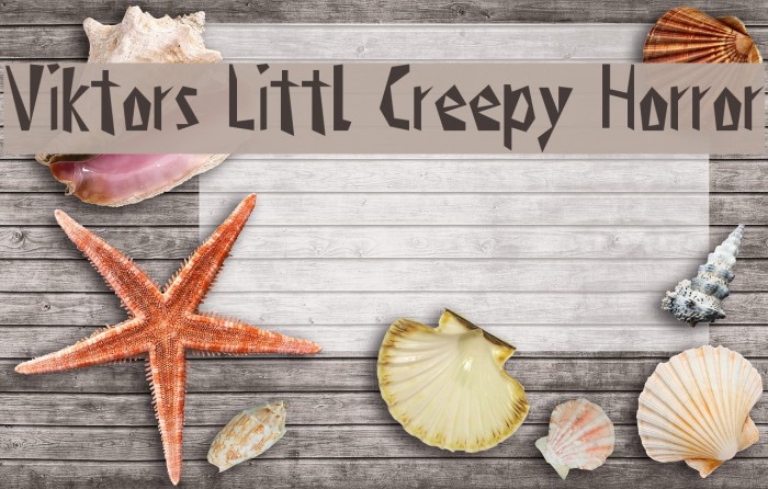 Viktors Littl Creepy Horror Font examples