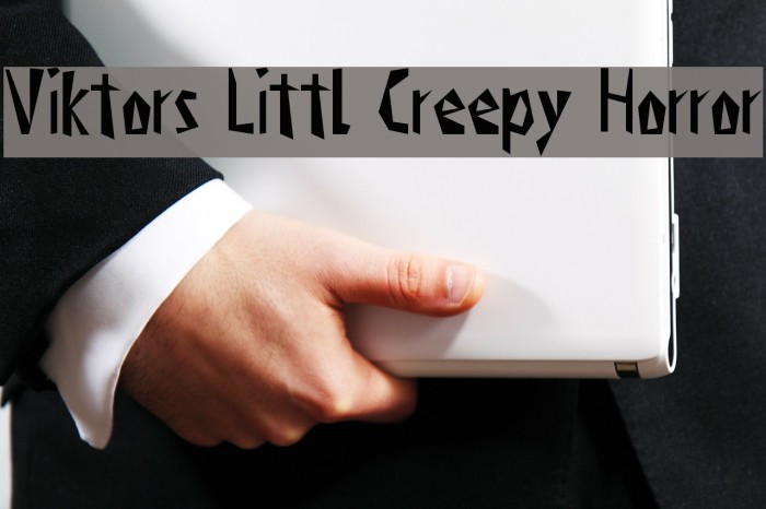 Viktors Littl Creepy Horror Font examples