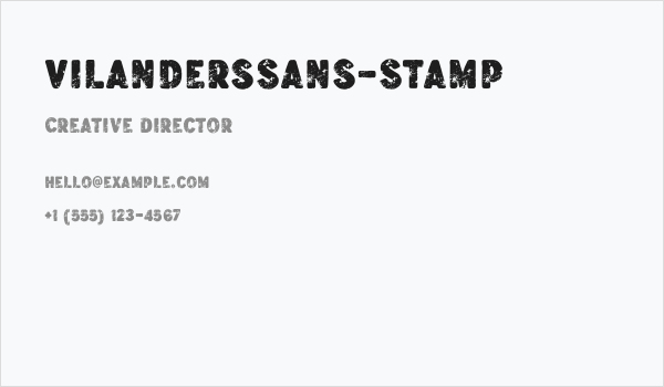VilandersSans-Stamp Business Card
