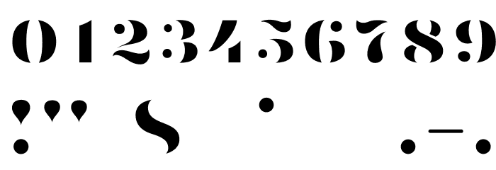 VillaDidot-Cutout Font OTHER CHARS