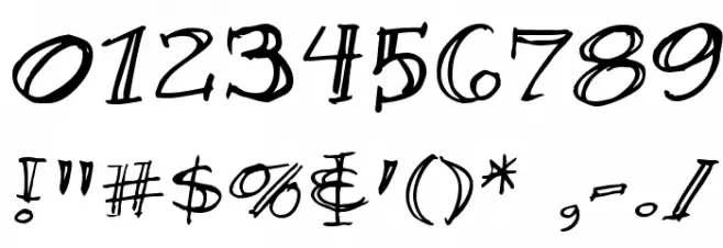 Village Idiot BB Font OTHER CHARS