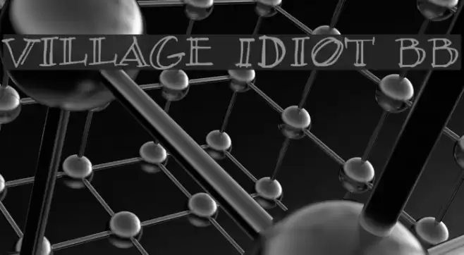 Village Idiot BB Font examples