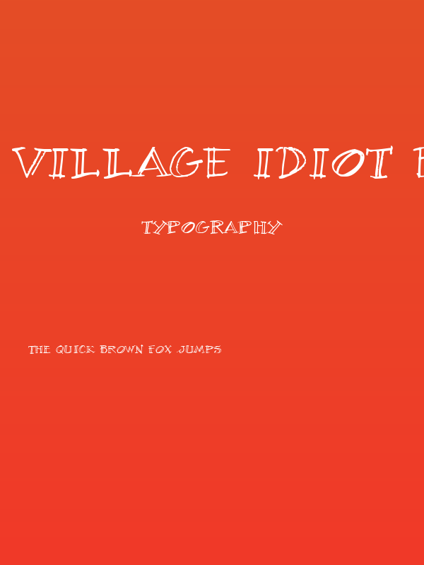 Village Idiot BB Poster