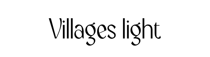 Villages light  フリーフォントのダウンロード