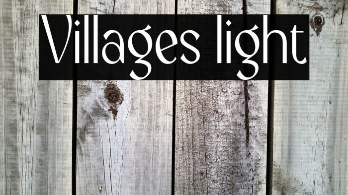 Villages light Example 1