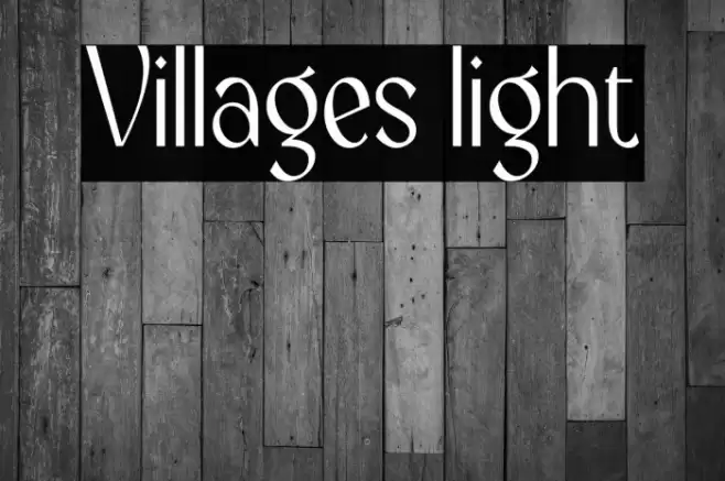 Villages light Font examples