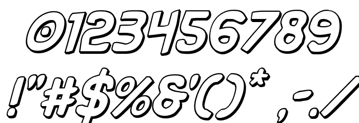 Villain Team-Up 3D Italic Font OTHER CHARS