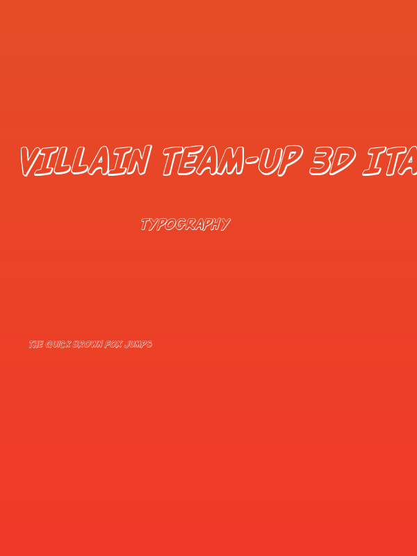 Villain Team-Up 3D Italic Poster