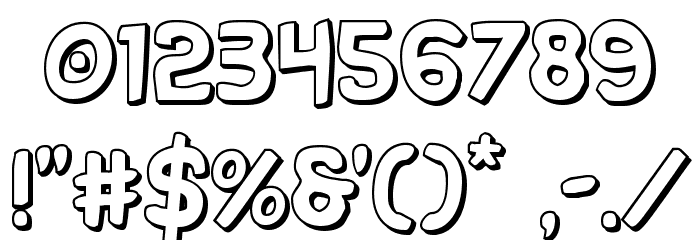 Villain Team-Up 3D Font OTHER CHARS