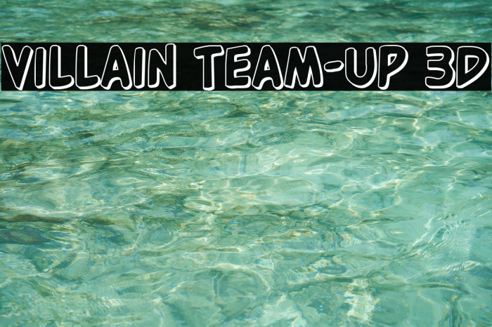 Villain Team-Up 3D Font examples