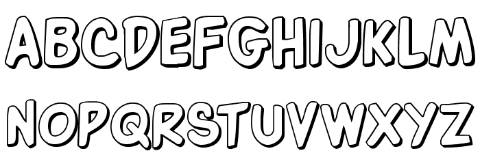Villain Team-Up 3D Font LOWERCASE