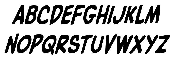 Villain Team-Up Condensed Ital Font LOWERCASE