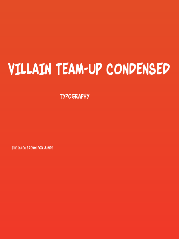 Villain Team-Up Condensed Poster