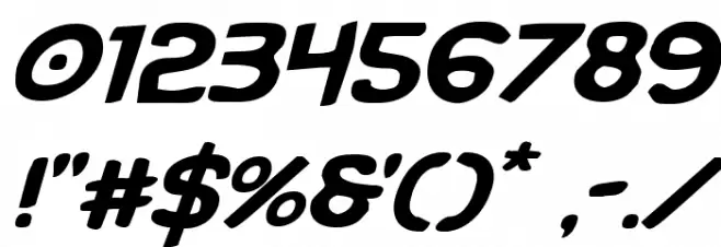 Villain Team-Up Expanded Ital Font OTHER CHARS