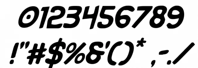 Villain Team-Up Italic Font OTHER CHARS