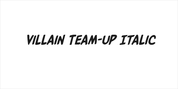 Villain Team-Up Italic Logo