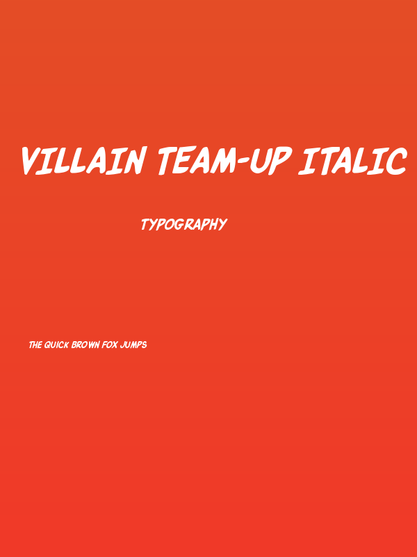 Villain Team-Up Italic Poster