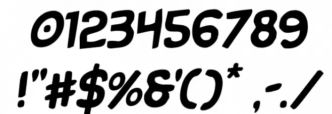 Villain Team-Up Rotalic Font OTHER CHARS