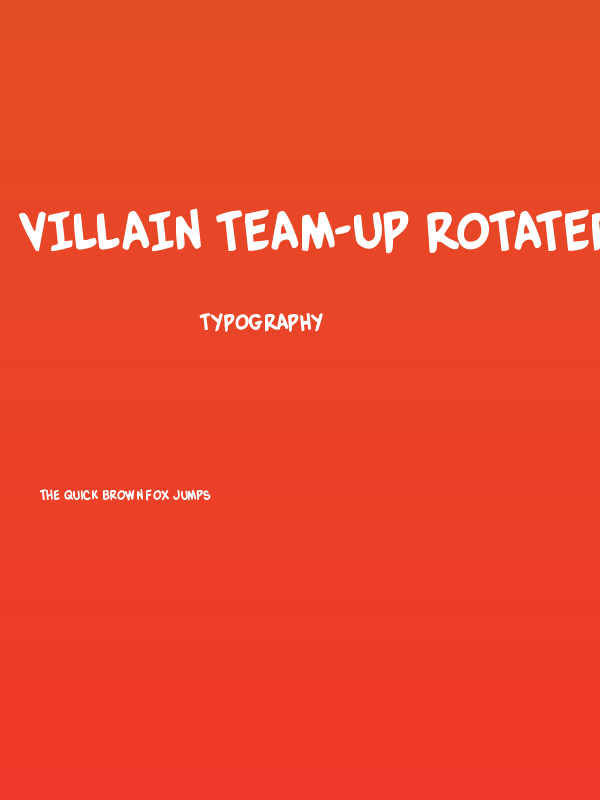 Villain Team-Up Rotated Poster