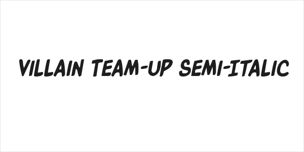 Villain Team-Up Semi-Italic Logo