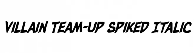 Villain Team-Up Spiked Italic  font caratteri gratis