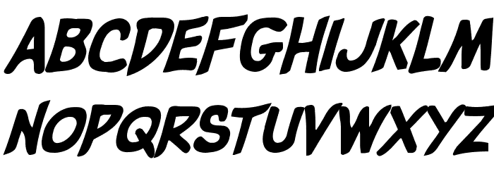 Villain Team-Up Spiked Italic Font LOWERCASE