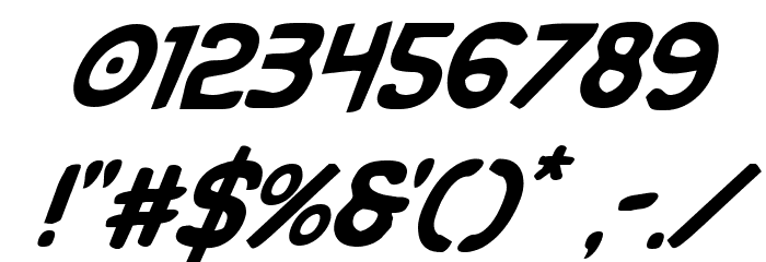 Villain Team-Up Super-Italic Font OTHER CHARS