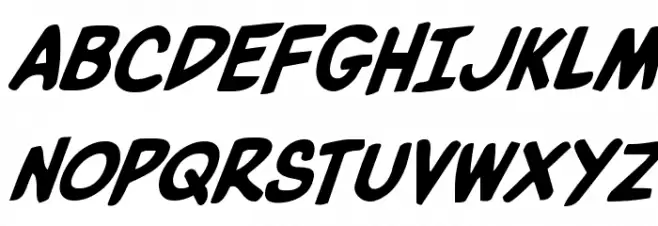 Villain Team-Up Super-Italic 字体 大写