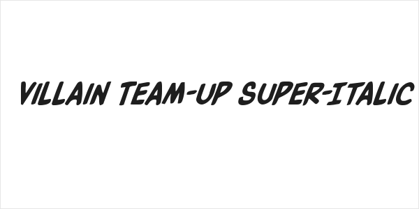 Villain Team-Up Super-Italic Logo
