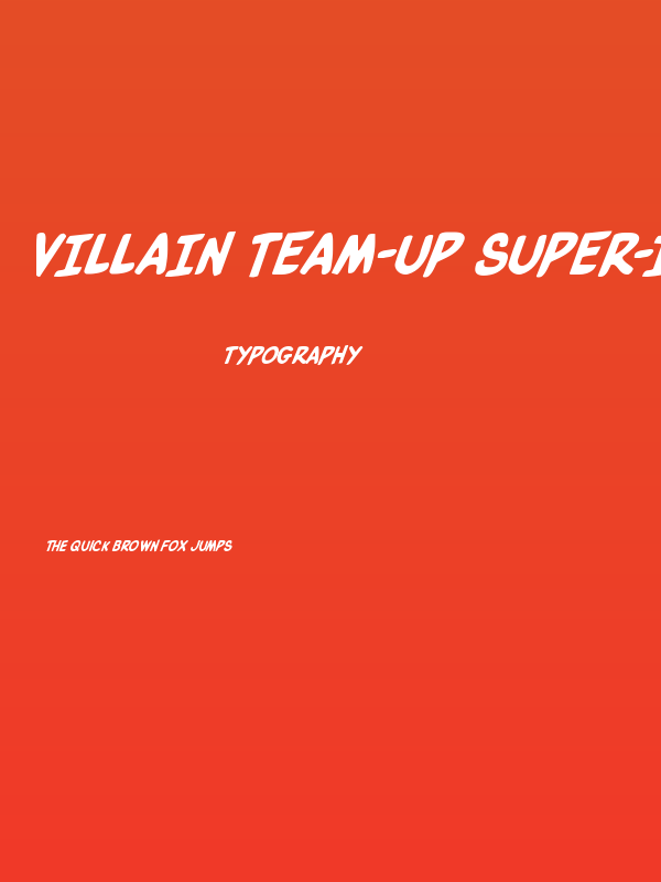 Villain Team-Up Super-Italic Poster