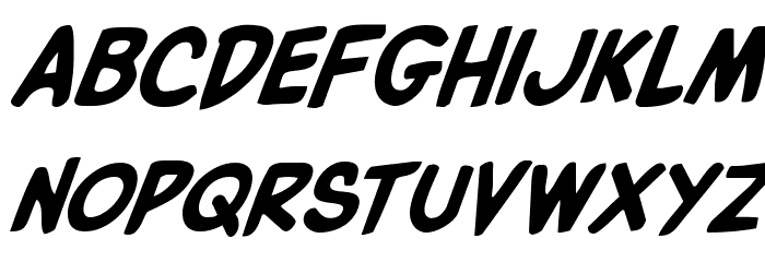 Villain Team-Up Super-Italic Font LOWERCASE