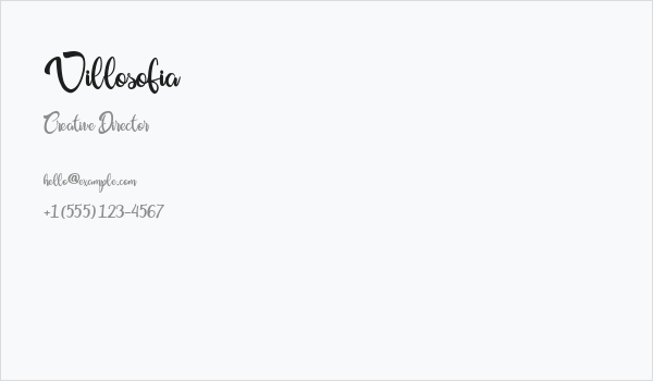 Villosofia Business Card