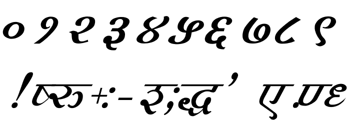 Vimal Italic Font OTHER CHARS