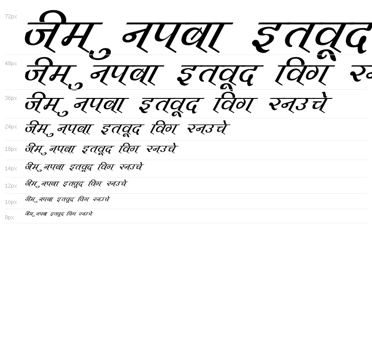 Vimal Italic Waterfall