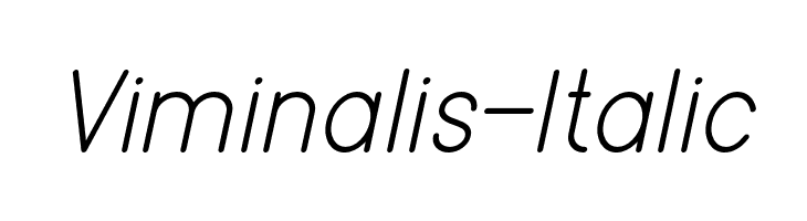 Viminalis-Italic  Frei Schriftart Herunterladen