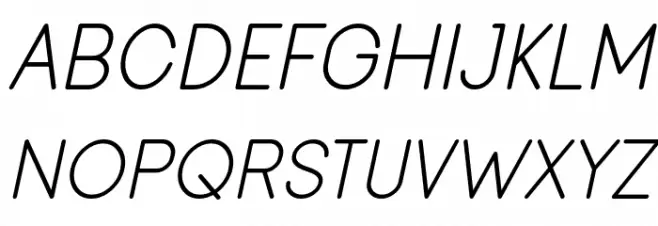 Viminalis-Italic Caratteri MAIUSCOLE