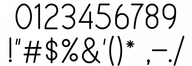 ViminalisRegular Font OTHER CHARS