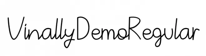 VinallyDemoRegular  Fuentes Gratis Descargar