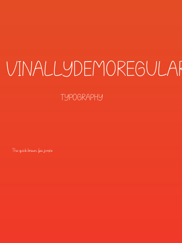 VinallyDemoRegular Poster